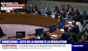 Conseil de sécurité: la Russie utilise son veto pour empêcher l'adoption d'une résolution condamnant ses annexions