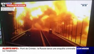 Incendie sur le pont de Crimée: l'explosion filmée par la vidéosurveillance