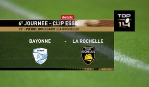 TOP 14 - Essai de Pierre BOURGARIT (SR) - Aviron Bayonnais - Stade Rochelais - Saison 2022/2023