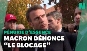 Pénurie d'essence : "le blocage n’est pas une façon de négocier" dénonce Macron