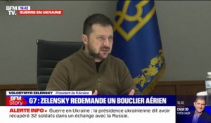 Volodymyr Zelensky demande "la création d'un bouclier aérien" au-dessus de l'Ukraine