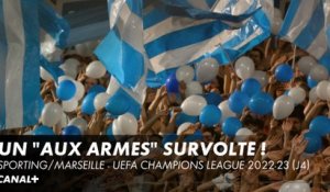 Les supporters de l'OM en feu lors de Sporting / Marseille - Ligue des Champions (4ème journée)