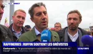 François Ruffin à la raffinerie de Gonfreville: "Ils ont droit de protester pour avoir de meilleurs salaires"