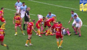 TOP 14 - Essai de George TILSLEY (USAP) - Aviron Bayonnais - USA Perpignan - Saison 2022/2023