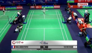 Le replay de Popov - Tzu Wei Wang - Badminton - Open de France