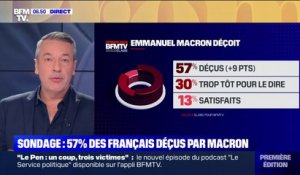 Sondage BFMTV - 57% des Français se disent déçus par l'action d'Emmanuel Macron