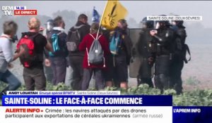 Sainte-Soline: début de tensions entre les manifestants et les forces de l'ordre