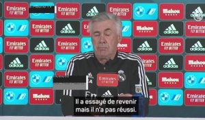 14e j. - Ancelotti : "C'est Benzema le premier déçu"