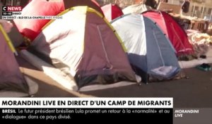 En larmes, un réfugié malien raconte son histoire dans l'édition spéciale de "Morandini Live" en direct du camp de migrants Boulevard de La Chapelle à Paris - VIDEO