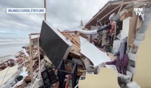 Dégâts et destructions en Floride après le passage de l'ouragan Nicole