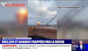 Kiev: "C'est un quartier résidentiel" qui a été touché par les frappes russes, affirme la députée Alona Shkrum