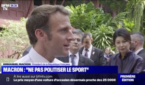"Il ne faut pas politiser le sport": Emmanuel Macron répond aux critiques sur le Mondial au Qatar