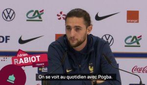 France - Rabiot : "Pogba m’a encouragé"