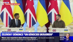 En présence du Premier ministre britannique Rishi Sunak à Kiev, Volodymyr Zelensky demande la reconnaissance d'un "génocide ukrainien"