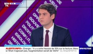 Gabriel Attal: "Il y a un chèque énergie exceptionnel qui va être envoyé à 12 millions de ménages"