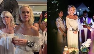 Laeticia Hallyday émue sur la tombe de Johnny, veillée en musique pour les 5 ans du décès du rockeur