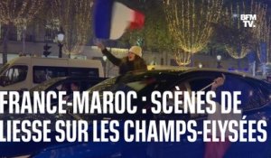 France-Maroc: scènes de liesse sur les Champs-Élysées après la qualification des Bleus en finale de la Coupe du monde