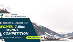 le replay du sprint dames de Ridnaun - Biathlon - IBU Cup