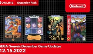 SEGA Genesis – December 2022 Game Updates – Nintendo Switch Online