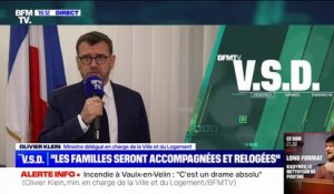 Incendie à Vaulx-en-Velin: "Je m'engage à ce que les familles soient accompagnées et relogées", assure Olivier Klein, ministre du Logement