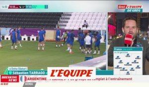 Un groupe au complet à l'entraînement - Foot - CM 2022 - Bleus