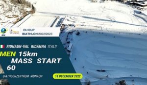 le replay de la mass start messieurs de Ridnaun - Biathlon - IBU Cup