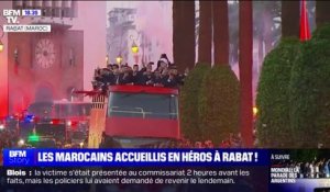 Les joueurs de l'équipe marocaine de football accueillis en héros à Rabat