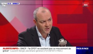 Laurent Berger: "S'il y a un report de l'âge légal de départ à la retraite à 64/65 ans, la CFDT sera mobilisée pour le contester"