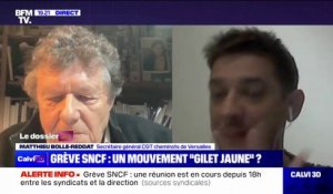 Matthieu Bolle-Reddat, secrétaire général CGT cheminots de Versailles: "Nous ne sommes pas contents de faire grève, nous perdons de l'argent"