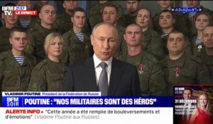 "Toutes ces personnes sont nos héros": le message de Vladimir Poutine aux militaires russes sur le front en Ukraine