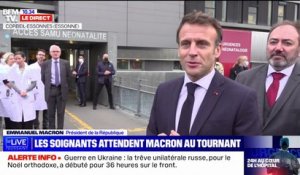 Pour Emmanuel Macron "il y a des demandes qui ont leur part de légitimité" mais appelle les soignants "à une responsabilité collective"