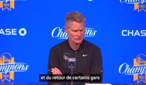 Warriors - Kerr : "C'est vraiment dur de gagner un match de NBA"