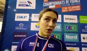 Piste - Championnats de France - Roubaix 2023 - Mathilde Gros : "Si ça peut donner envie aux jeunes femmes de faire du sprint"