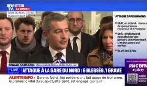 L'auteur de l'attaque à la gare du Nord est "entre la vie et la mort, à l'hôpital", selon Gérald Darmanin