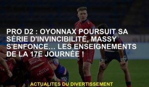 Pro D2: Oyonnax poursuit sa série d'invincibilité, Massy Swif ... les enseignements du 17e jour!