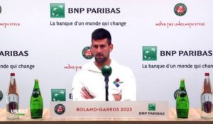 Roland-Garros 2023 - Novak Djokovic et le chiffre 23 : "Bien sûr qu'il y a de la pression"