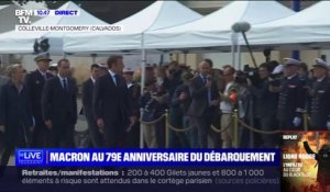 Emmanuel Macron poursuit sa tournée normande pour les commémorations du 79e anniversaire du débarquement