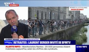 Laurent Berger (CFDT): "La mobilisation est plus faible que le 1er mai dernier"