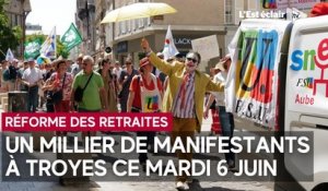 1000 opposants à la réforme des retraites ce mardi 6 juin dans les rues de Troyes