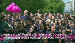 Leucodystrophies : Zidane rencontre des enfants qui soutiennent l'association ELA