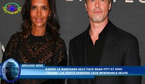 Karine Le Marchand sexy face Brad Pitt et sous  charme : la vérité derrière leur improbable selfie