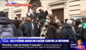 Mobilisation contre la réforme des retraites: des élèves bloquent le lycée Turgot à Paris