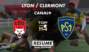 Le résumé de Lyon / Clermont - TOP 14 - 16ème journée