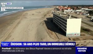 Les travaux de démolition de l'immeuble Le Signal à Soulac-sur-Mer, menacé par l'érosion, débutent ce vendredi