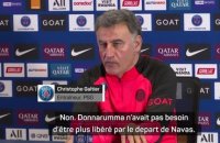 PSG - Galtier : "Donnarumma ? Pas plus libéré qu'avant le départ de Navas"