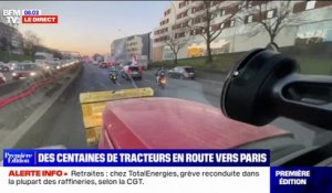 Agriculteurs en colère: les tracteurs sont désormais sur le périphérique parisien