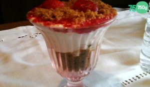 Verrine à la  fraises aux spéculoos