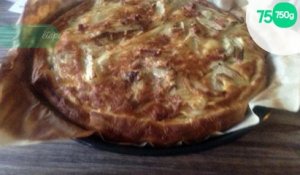 Quiche aux endives, lardons et gouda