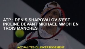 ATP: Denis Shapovalov s'inclina devant Michael Mmoh en trois tours