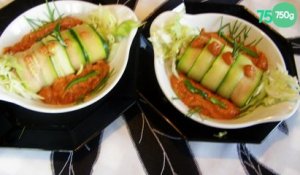 Cannellonis de courgettes au fromage et jambon